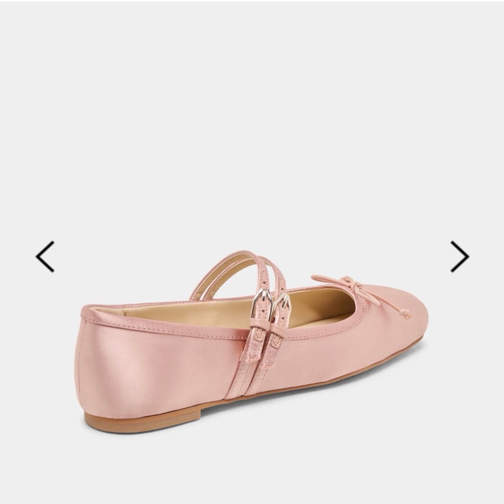 Dolce Vita Pink Flats with Bow and Straps - Picture 7 of 10